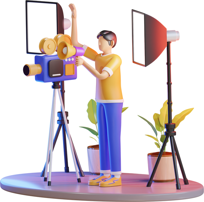 Movie Director 3D Illustration